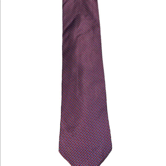 Tommy Hilfiger red white and blue 100% silk neck tie made in the USA - Picture 1 of 5